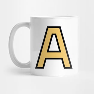 Funky Yellow Letter A Mug